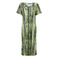 thumbnail image 4 of Felwors Femmes Nouvelle Mode d'Été Fendue V Robe à Manches Courtes, 4 of 8