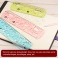 thumbnail image 6 of Uxcell 3pcs Unbreakable Flexible Rulers 20cm/8" Double Scale Shatterproof Folding Plastic Ruler, Light Green, 6 of 6