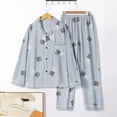 thumbnail image 1 of Pijamas de hombre Pantalones de manga larga de primavera y otoño para hombre Ropa de casa Traje fino de otoño e invierno para hombre, 1 of 5
