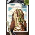 thumbnail image 3 of Zion National Park, Utah, Angels Landing, Modern Typography (9x12 Wall Art Print, Home Decor), 3 of 3