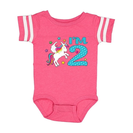 

Inktastic I m Two- Unicorn Second Birthday Gift Baby Boy or Baby Girl Bodysuit