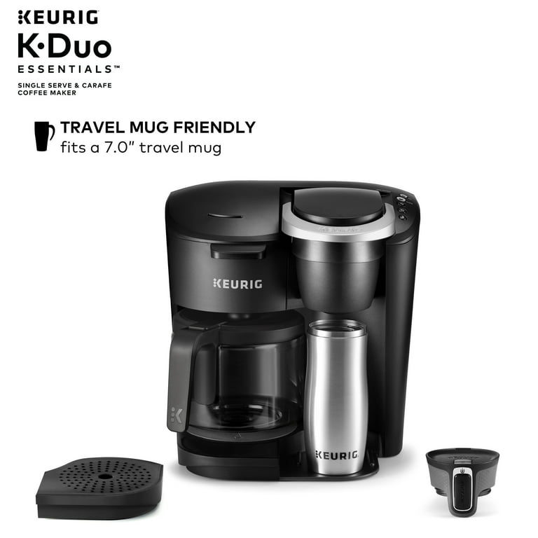 K-Duo Essentials Single Serve K-Cup Pod & Carafe Coffee Maker, Black,  NEW