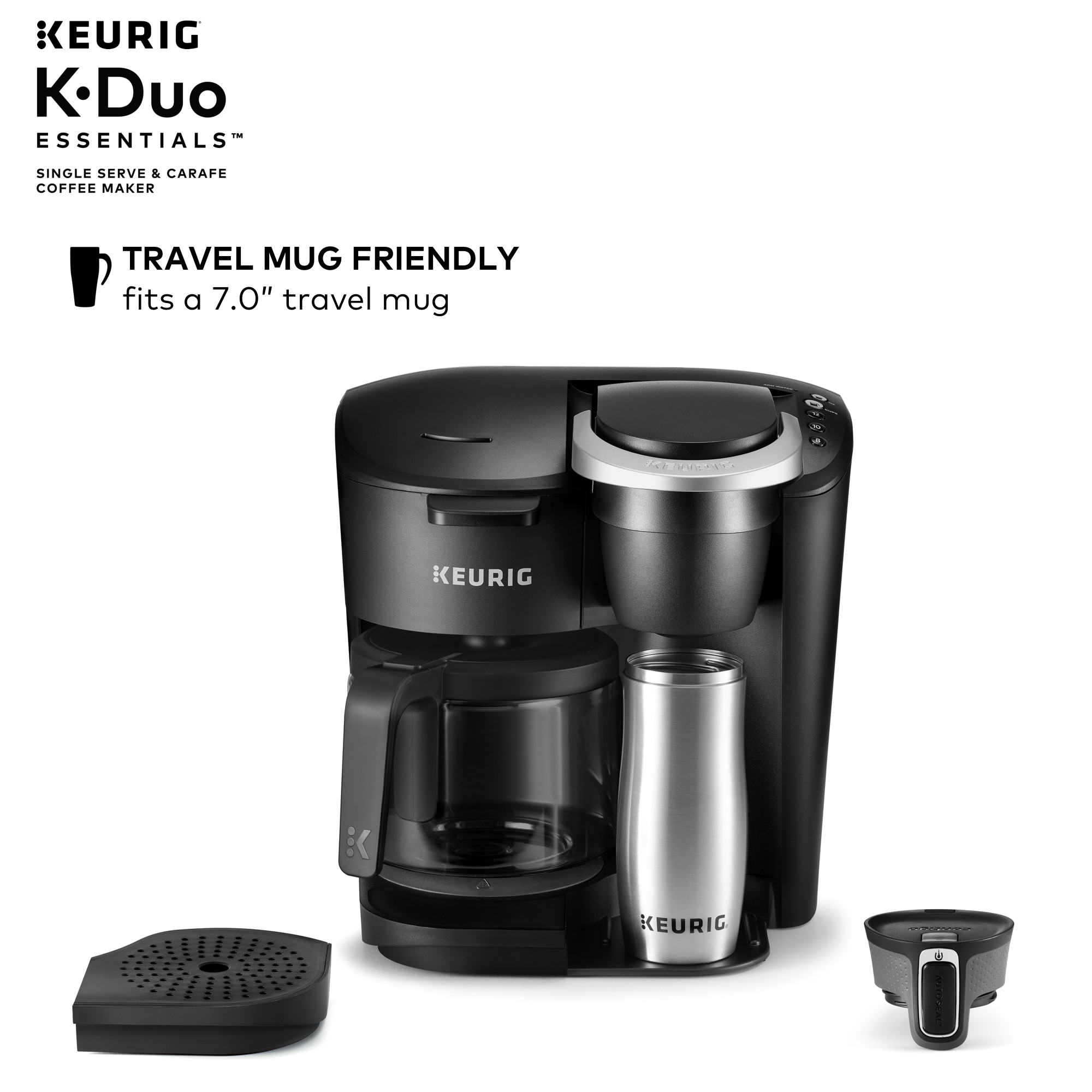 Keurig K-Duo Essentials Black Single-Serve K-Cup Pod Coffee Maker, Black - image 12 of 19