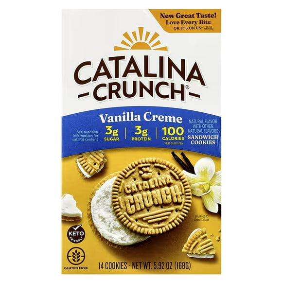 Catalina Crunch, Sandwich Cookies, Vanilla Creme, 14 Cookies, 5.92 oz (168 g)