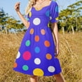 thumbnail image 4 of Colorful Dots 2025 Dress Evening Elegant And Chic Women for Outfits Beach Clothes Women Dress, 4 of 6