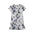 thumbnail image 3 of Abcomgle Summer Dresses for Girls 10-12 Casual A-Line Short Sleeve Midi Dress Vintage Floral Print Loose Ruffle Hem Swing Sundresses with Pockets for 4-14t Kids, 3 of 4