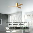 thumbnail image 4 of Matthews Fans - Irene-3H 3-Blade 52 Inch Flush Mount Ceiling Fan In Contemporary, 4 of 6
