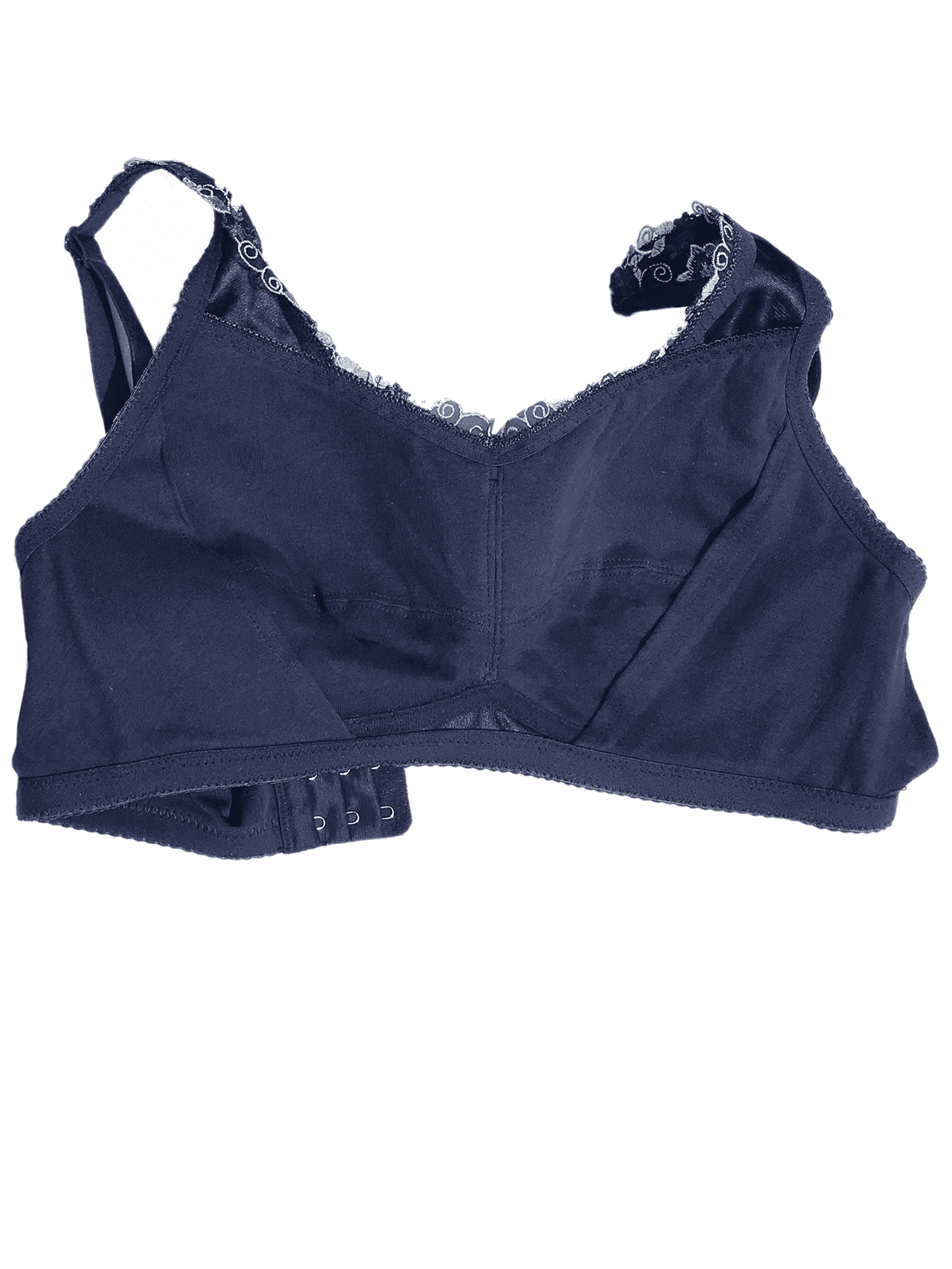 BIMEI Women's Post Surgery Mastectomy Bra with Pockets Surgical Lace Contour with a Full Profile Wire Free Fashion Everyday Bra 8466,Blue,40B