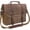 Brown, variant on Mens Messenger Bag 15.6 Inch Waterproof Vintage Genuine Leather Canvas Briefcase Satchel Shoulder Bag Large Leather Computer Laptop Bag,Brown