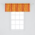 thumbnail image 2 of Ambesonne Orange Window Valance, Vertical Stripes Floral, 54" X 18", Orange Yellow, 2 of 3