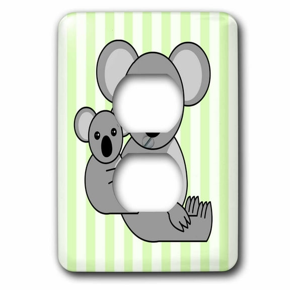 3dRose, Mom and Baby Koala Design, 2 plug outlet cover