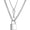 Silver, 50CM, variant on Punk Lock Necklace Stainless Steel Necklace Key Pendant Necklace for Men Women