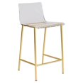 thumbnail image 1 of Plata Import Clear Counter Stool Gold Legs, 1 of 4