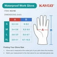 thumbnail image 6 of KAYGO Waterproof Work Gloves for Men and Women, Rubber Coated Non-slip Working Gloves for Garden, Outdoor Construction, KG150, Black, XL, 6 of 8