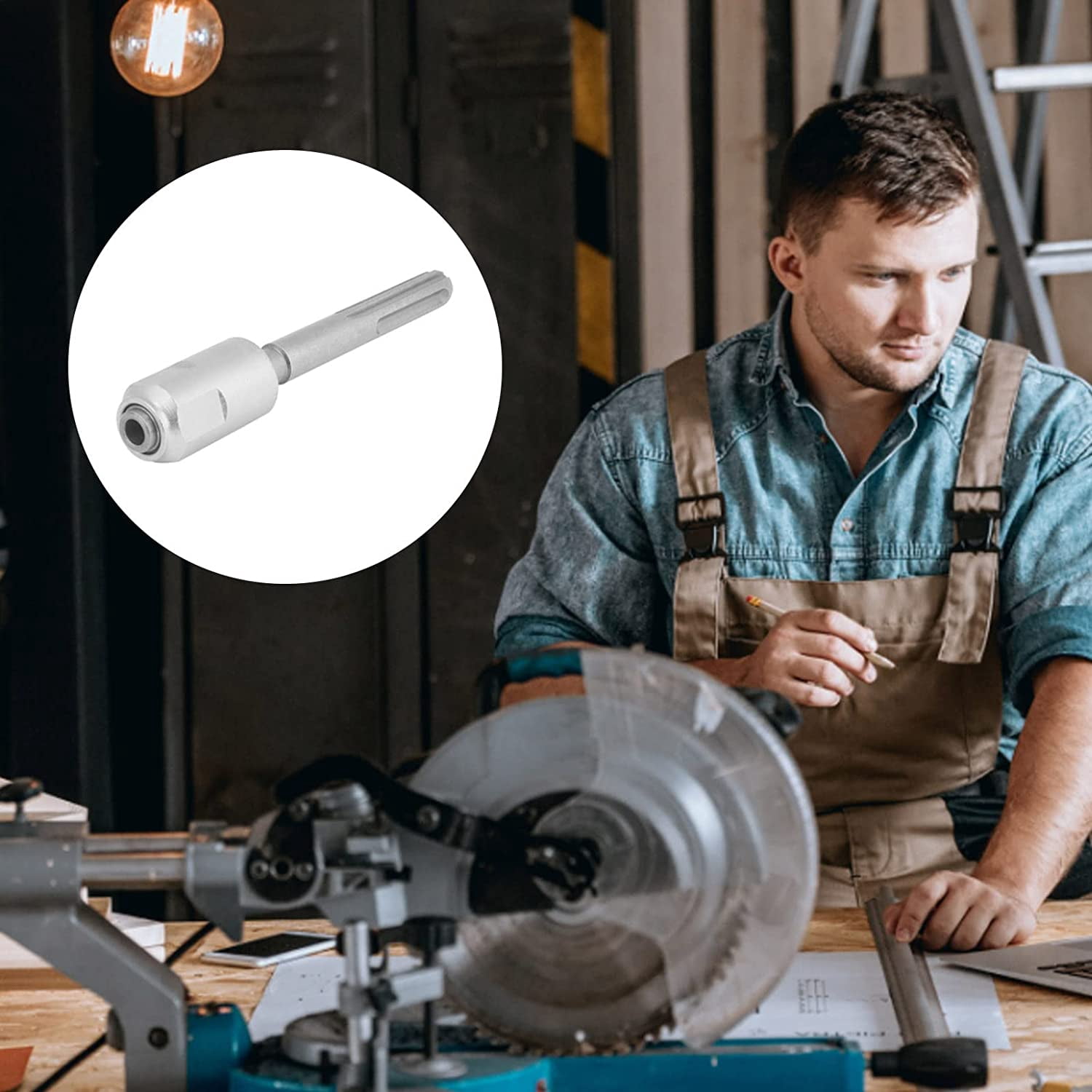 ABCISI SDS to SDS Plus Adapter for Rotary Hammers Connection, SDS to SDS  Universal Chuck Drill Converter Shank Quick Tool for Demolition Hammers, Fits All Standard SDS Drills