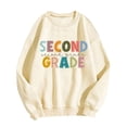 thumbnail image 4 of CAIVO Womens Teacher Sweatshirt Letter Printed Graphic Teacher Sweatshirts Back To School Print Drop Shoulder Pullovers Long Sleeve Relaxed Fit Fall Tops, 4 of 4