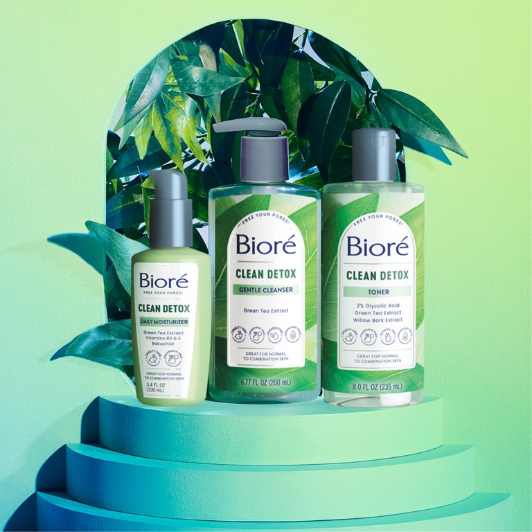 Biore Sensitive Skin Daily Detox Moisturizer, Fragrance-Free