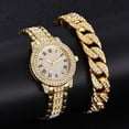 thumbnail image 2 of Relojes de diamantes para mujer, relojes de pulsera de oro para mujer, relojes de pulsera de marca de lujo con diamantes de imitación para mujer, relojes para mujer, reloj femenino Tan Jianjun  unisex, 2 of 2