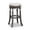 Gray, variant on 30" Bar Stool In White Finish, Bonded Leather Seat Black, Strong Chair Build Black Seat, Robust Construction, Swivel