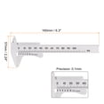 thumbnail image 2 of Uxcell 10pcs Mini Calibrador Vernier de Plástico 100mm Escala Simple Regla de Medición, Blanco, 2 of 6