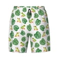 thumbnail image 4 of Lsque Mens Swim Trunks Frogs And Tropical Leaves Pattern - Bathing Suit Compression Liner - Beach Swim Shorts Swimwear - (S-3XL) - Stretch Quick Dry -Medium, 4 of 9