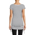 thumbnail image 3 of Oh! Mamma Maternity Women's Scoop Neck Tee with Side Seam Drawstring (Women's & Women's Plus), 3 of 6