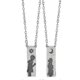thumbnail image 1 of 2Pcs His and Her Matching Necklace Neck Decoration Engagement Necklace (Silver), 1 of 2