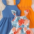 thumbnail image 4 of Gibobby Little Girls Summer A-Line Tank Dresses 3 Pack Adorable Ruffle Strap Multicolor Casual Daily Dress for 3-8 Years Kids(5-6 Years,White), 4 of 4