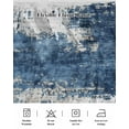 thumbnail image 5 of Abstract Mottled Texture Bed Skirt Queen Size 16&nbsp;Inch Drop, Blue Gary Stitching Wrap Around Dust Ruffle Bedskirts, Wrinkle & Fade Resistant Easy Fit Bedskirt with Adjustable Elastic, 5 of 8