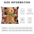 thumbnail image 5 of COMIO  Merry Christmas Gingerbread Man Decorative Throw Pillow Covers, HOHOHO Winter Holiday Porch Patio Outdoor Pillowcase Buffalo Plaid Check Farmhouse Cushion Case Home Decor, 5 of 5