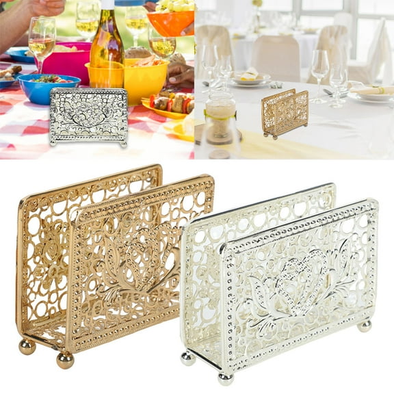 Napkin Holder for Table - Iron Napkin Holders for Kitchen, Napkin Holders for Paper Napkins, Modern Serviette Holder Tissue Dispenser, Modern Napkin Holder for Table