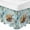 Bronze, variant on Aqua Coastal Beach Bed Skirt Queen Size 16 Inch Drop, Adjustable & Elastic Wrap Around Bed Skirts Pleated Luxury Dust Ruffles For Twin Full Queen Cal King Base Beds, Modern Oil Painting Nautical