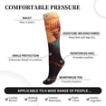 thumbnail image 3 of Lsque Sunset Blossoms Phoenix Perch Pattern Sport Compression Socks for Men & Women 15-20 mmHg Knee High Nurse Pregnant Running Medical and Travel Athletic, 3 of 6