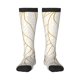 thumbnail image 1 of Fotbe Elegant Gold Leaf Pattern Calcetas Divertidas Estampadas para Hombre y Mujer, Calcetas de Algodón hasta la Rodilla para Caminar, Correr, Enfermería y Embarazo, 1 of 6