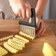thumbnail image 2 of Cortador de Patatas Fritas de Acero Inoxidable, Cuchillo para Cortar Masa de Frutas y Verduras Corrugado, Herramienta para Patatas Fritas, 2 of 5