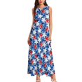 thumbnail image 1 of Robe Étoiles Dorées Été Mignonne Imprimé Étoile Mode Coréenne Bohemia Longues Robes Femmes Robe Maxi Tendance Idée Cadeau, 1 of 5