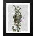 thumbnail image 2 of Fab Funky 12x14 Black Modern Framed Museum Art Print Titled - Monkey Crossing, 2 of 5