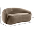 thumbnail image 5 of Meridian Furniture Emery Taupe Velvet Loveseat, 5 of 9
