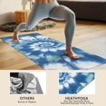 thumbnail image 4 of Blue White Tie Dye Spiral Pattern Hot Yoga Mat Towel Non Slip for Hot Yoga - Quick-Drying Yoga Mat Cover with 4 Corner Pockets with Travel Bag - Hot Yoga Towel Non Slip 74"x26", 4 of 6