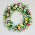 thumbnail image 6 of EFINNY 18" D Easter Eggs Spring Wreath Easter Eggs & Flowers Front Door Wall Decor Easter Garland with Colored Eggs Flowers Holiday Decoration, 6 of 6