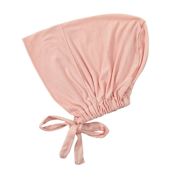 Elastic Tie Back Bonnet Hat Soft & Breathable Turban Caps Hijab Headscarf for Women Casual Wear