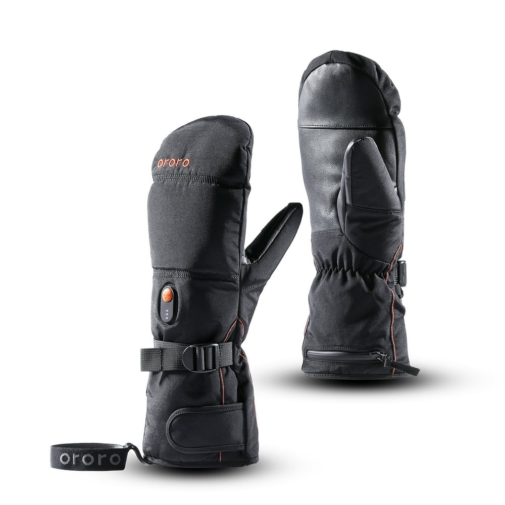 ORORO ORORO Heated Mittens for Women and Men, Rechargeable Heated Gloves for Skiing Hiking and