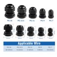 thumbnail image 2 of 25 piezas de juntas de prensaestopas de cable ajustables impermeables de plástico de 3,5-13 mm, PG7, PG9, PG11, PG13.5, PG16, 2 of 5
