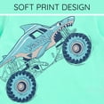 thumbnail image 4 of Monster Jam Toddler Boys' Novelty 3D Graphic T-Shirt Turquoise Megalodon, 4 of 6