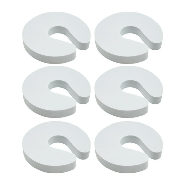 Lipstore 6Pcs Door Finger Pinch Guard Replacement Professional Finger Clamp Protector White 15MM