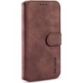 thumbnail image 2 of Étui pour iPhone 13 Pro, Type Notebook Populaire Rétro en Cuir Véritable Miroir de Maquillage Charge Sans Fil Luxe Protection Complète, Deux Couches Structure Fente pour Carte, Amplificateur-Noir, 2 of 8