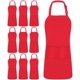 thumbnail image 1 of Utopia Kitchen Paquete De 10 Delantales Con Pechera, Delantales Ajustables Unisex Con 2 Bolsillos, Delantal De Cocina Resistente A Las Gotas De Agua, Delantal De Chef Para Hombres Y Mujeres, 1 of 5