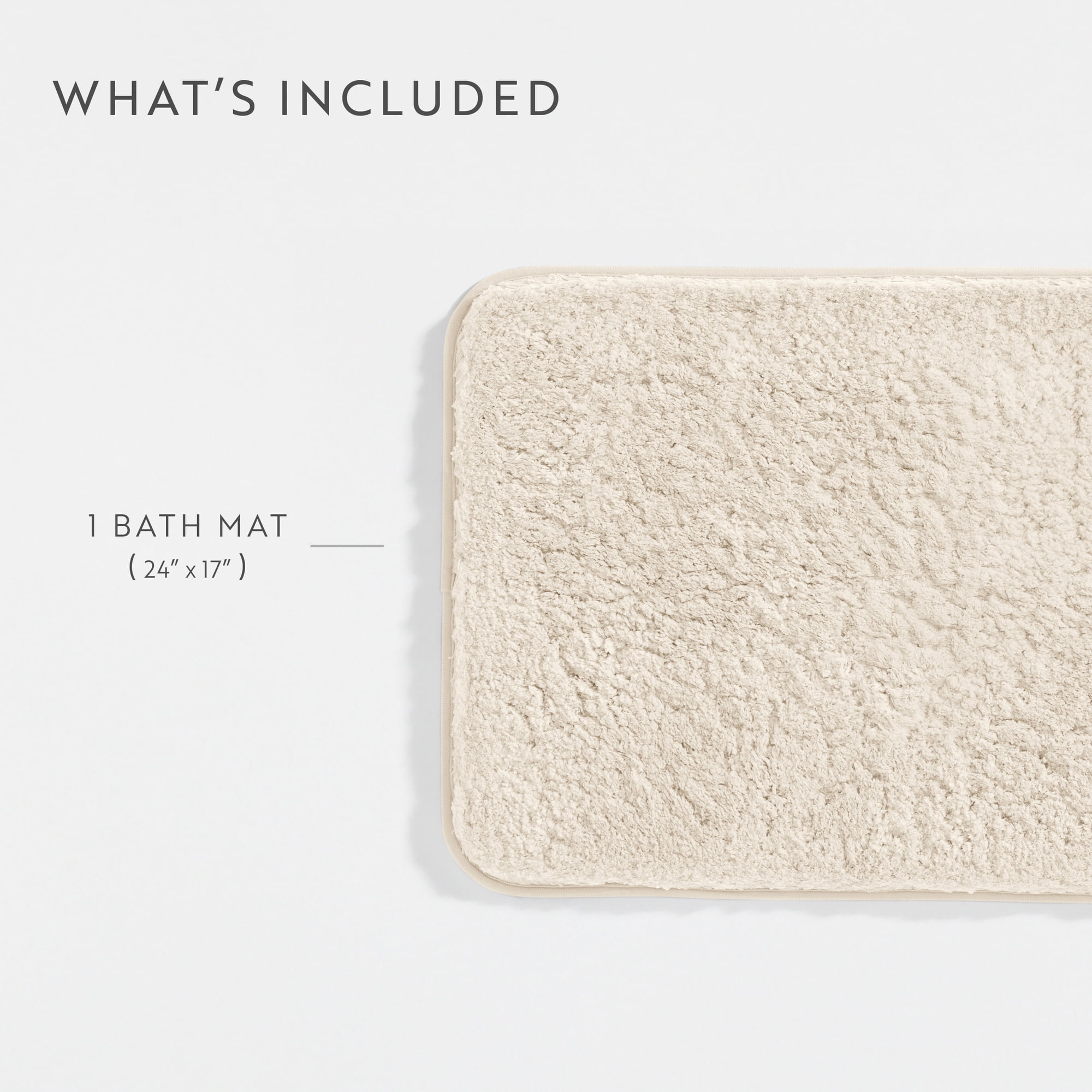 Plush Absorbent Bath Mat Rug with Anti-Skid Rubber Backing - Comfort Canopy
