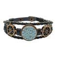 thumbnail image 1 of Los alimentos de queso pizza de champiñones Pulsera marina tejida en cuero, 1 of 4