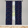 thumbnail image 2 of Ambesonne Fantasy Vibes Curtains, Dreamy Xmas Gnomes, Pair of 28"x95", Dark Indigo Multicolor, 2 of 4